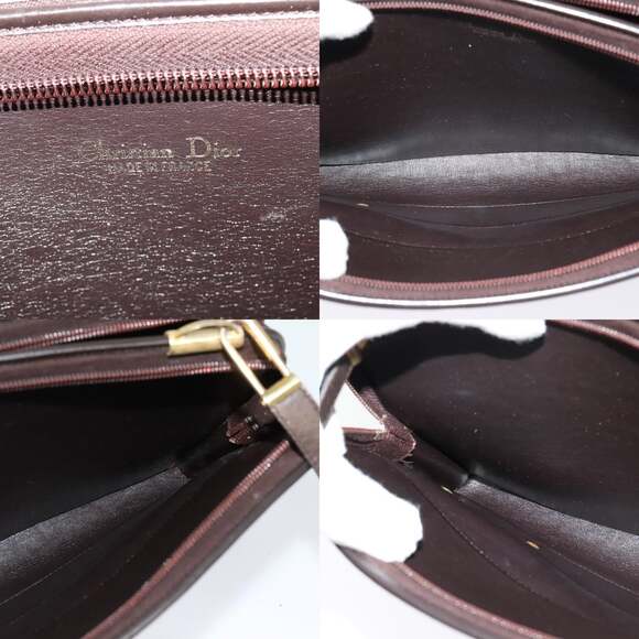 DIOR Trotter Canvas Shoulder Bag Brown Gold - Picture 11 of 12